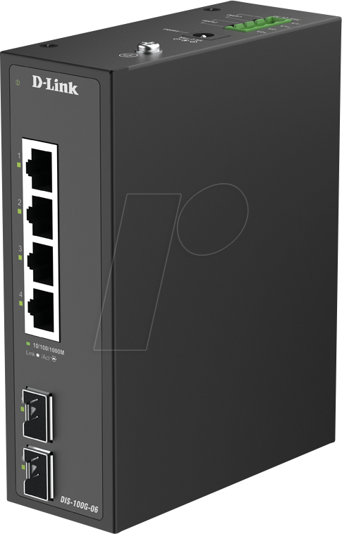 D-LINK 100G06 - Switch, 6-Port, Gigabit Ethernet, SFP