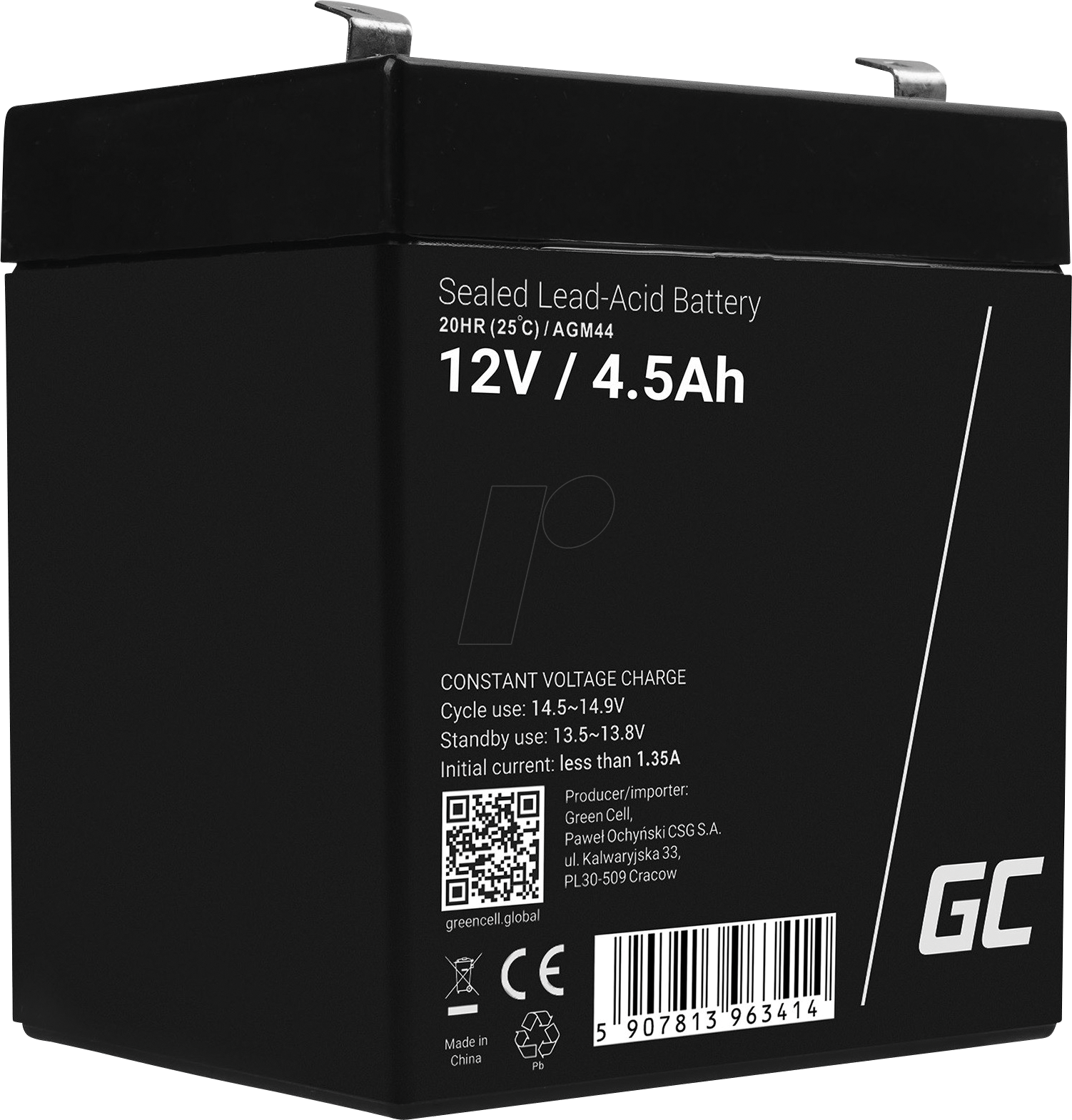 GC AGM44 4.5AH - Blei-Vlies-Akku, AGM, 12V, 4.5 Ah