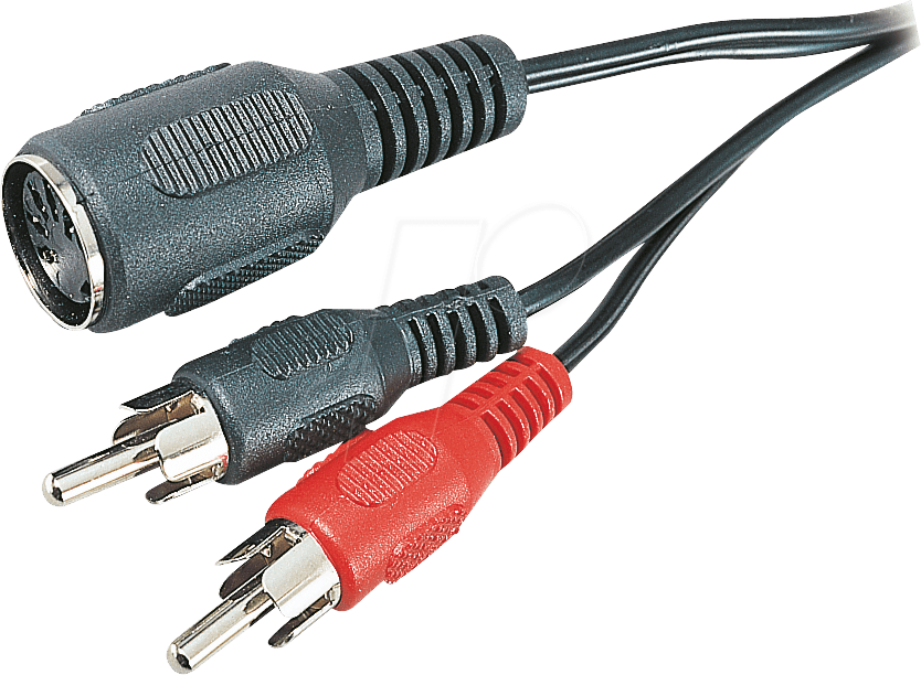 AVK 104 - Audio Adapter, 2x Cinch Stecker auf 5-pol DIN Kupplung