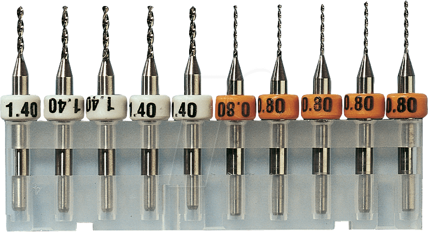 BOHRER 0,8 - 10er-Set Hartmetallbohrer 0,8mm