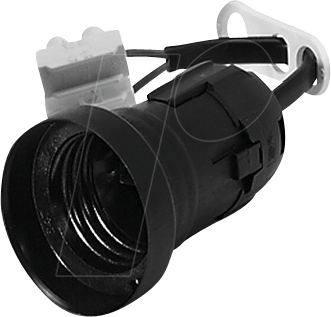 HGM 3089842 - Lampenfassung, E27, Baupendel, schwarz