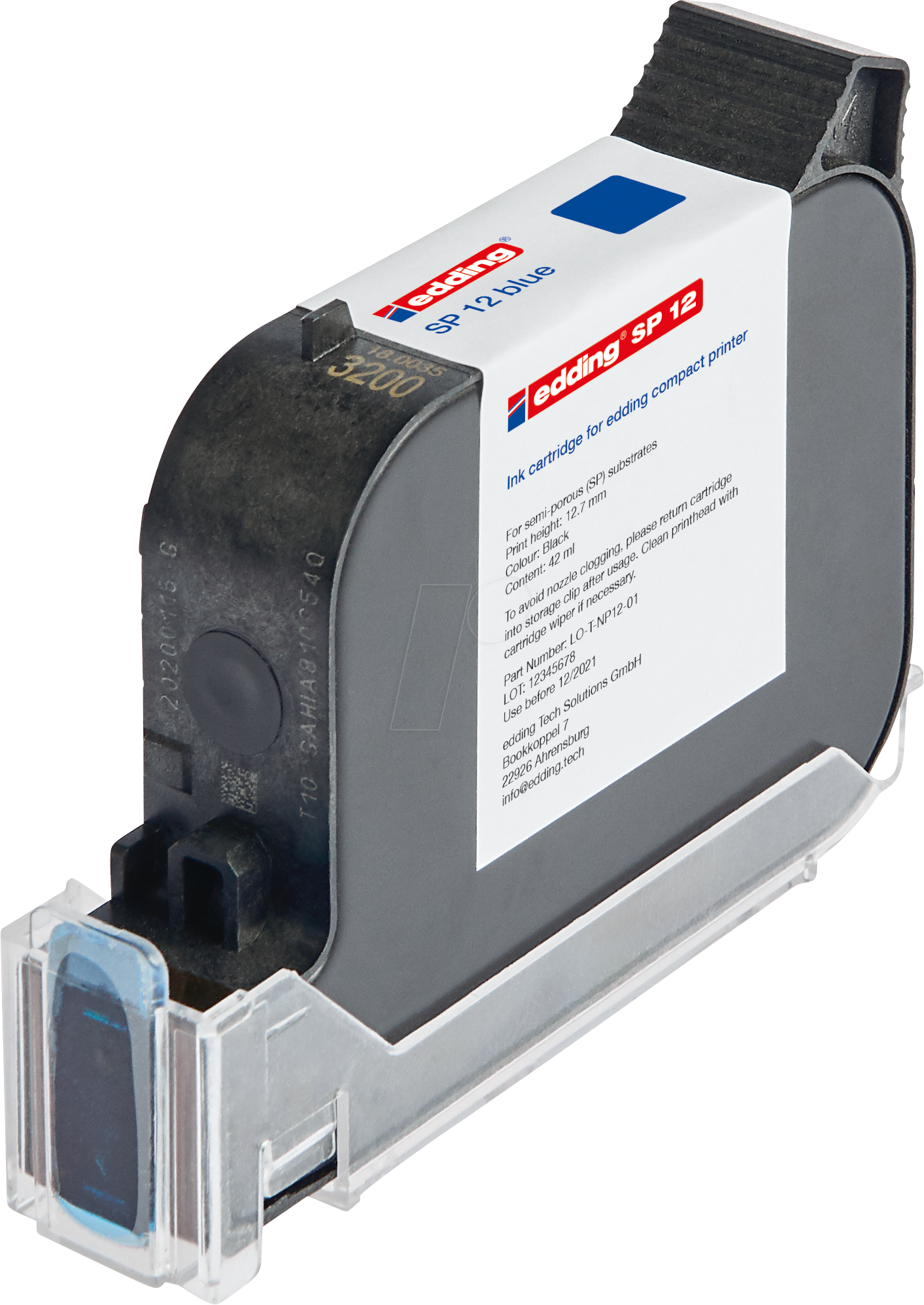EDD LOT12SP03 - edding Tintenkartusche SP 12 - Blau