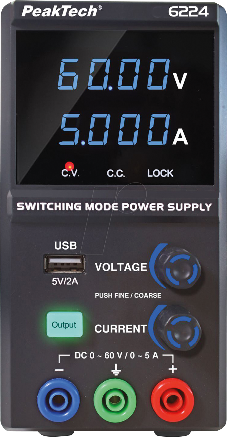 PEAKTECH 6224 - Labornetzgerät, 0 - 60 V, 0 - 5 A, 1 Kanal