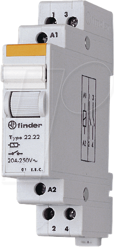 FIN 22.21.9 24V - Installationsrelais, 1xEin, 250V/20A, 24V