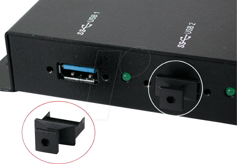 EXSYS EX-1111 - 10x USB 3.0 / 2.0 Abdeckungsschutz A Buchsen