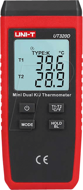 UT 320D - Digital-Thermometer, -40 bis +260°C, 2 Kanal