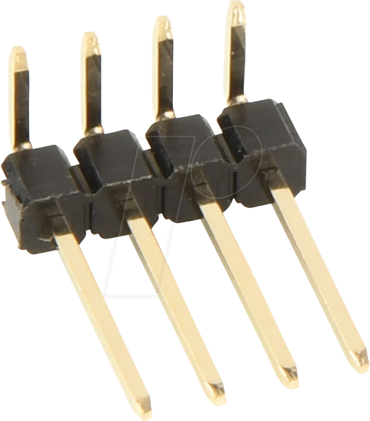 W+P 946-164 - Stiftleiste RM 2,54mm, gewinkelt, 1-reihig, 4-polig