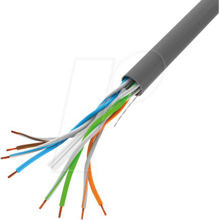 LBG 612CU0305S - Cat.6 Verlegekabel UTP, grau 305m