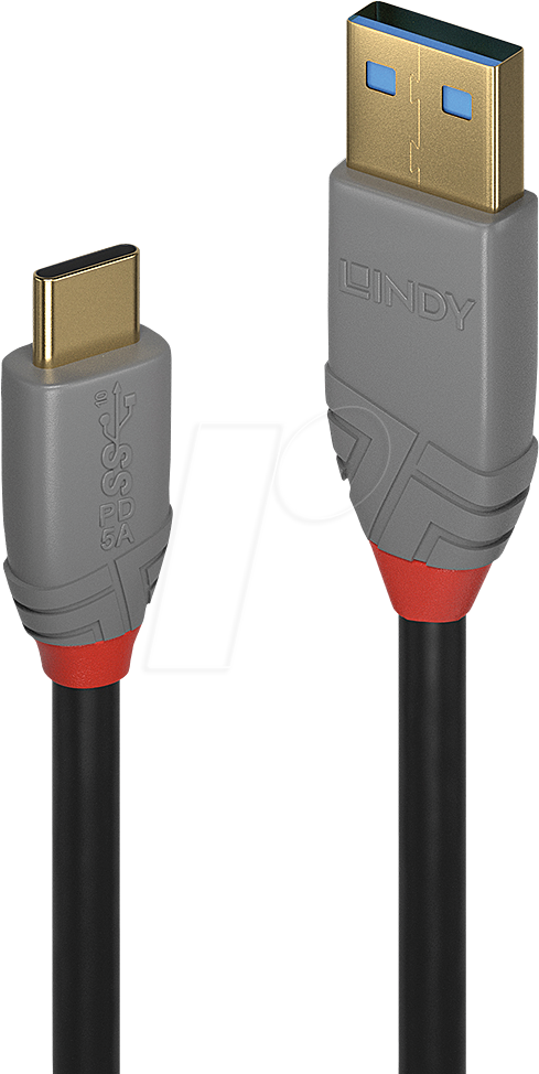 LINDY 36911 - USB 10 Gb/s Kabel, A Stecker auf C Stecker, 1,0 m