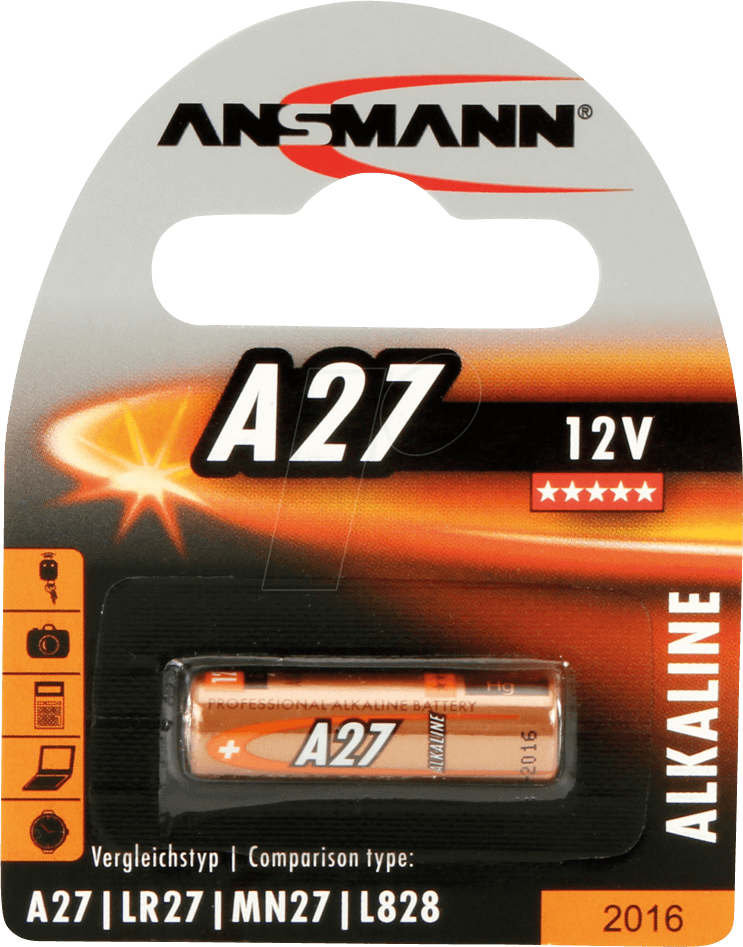 Thumbnail - ANS 1516-0001 - Alkaline Batterie, A27, 1er-Pack