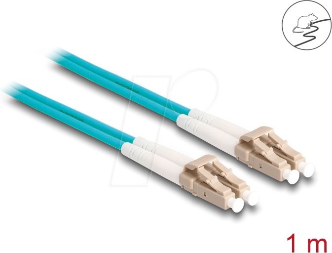 DELOCK 87907 - Kabel LWL, LC Duplex, / LC Duplex, Multimode, OM3, 50/125 µm, 1