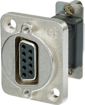 D-SUB BUBU9 VN - D-SUB-Durchführung, 9-pol, vernickelt