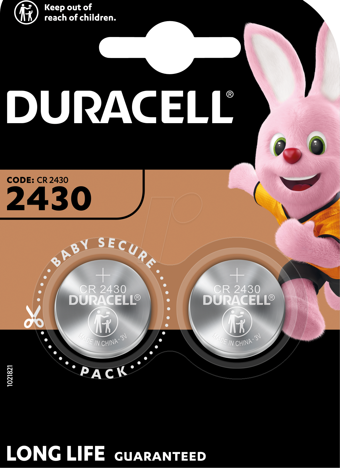 Thumbnail - DURA CR2430 X2 - Lithium-Knopfzelle, CR2430, 3V, 24,5x3,0 mm, 2er-Pack