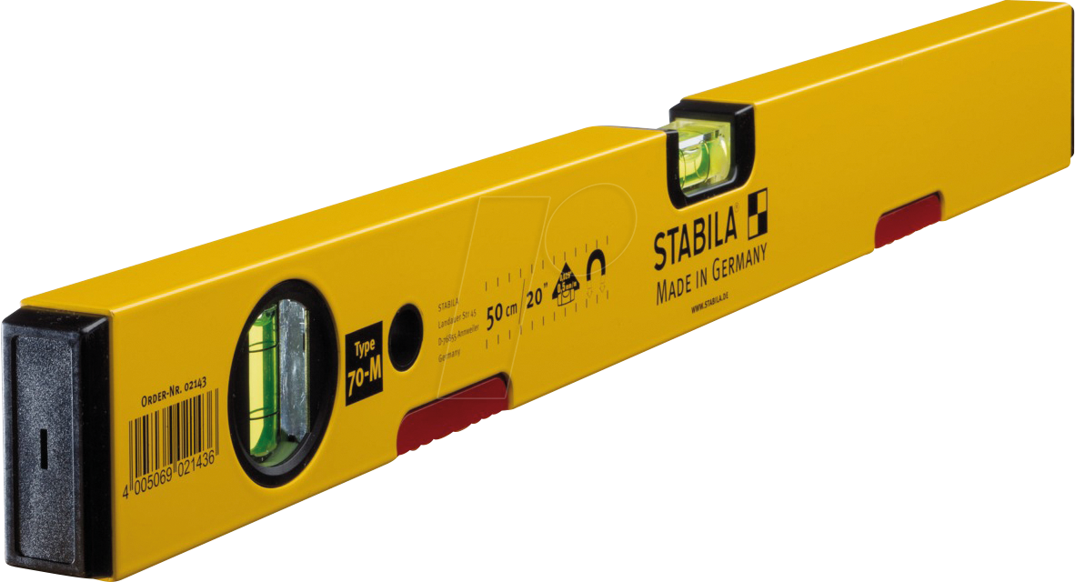 Thumbnail - STABILA 02143 - Wasserwaage, Balkenwasserwaage, Type 70 M, 500 mm