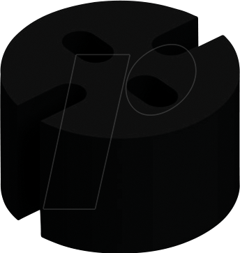 FIS MAH 503 - Abstandshalter für 5 mm LEDs, Ø 5,1 x 3,0 mm, PVC, schwarz