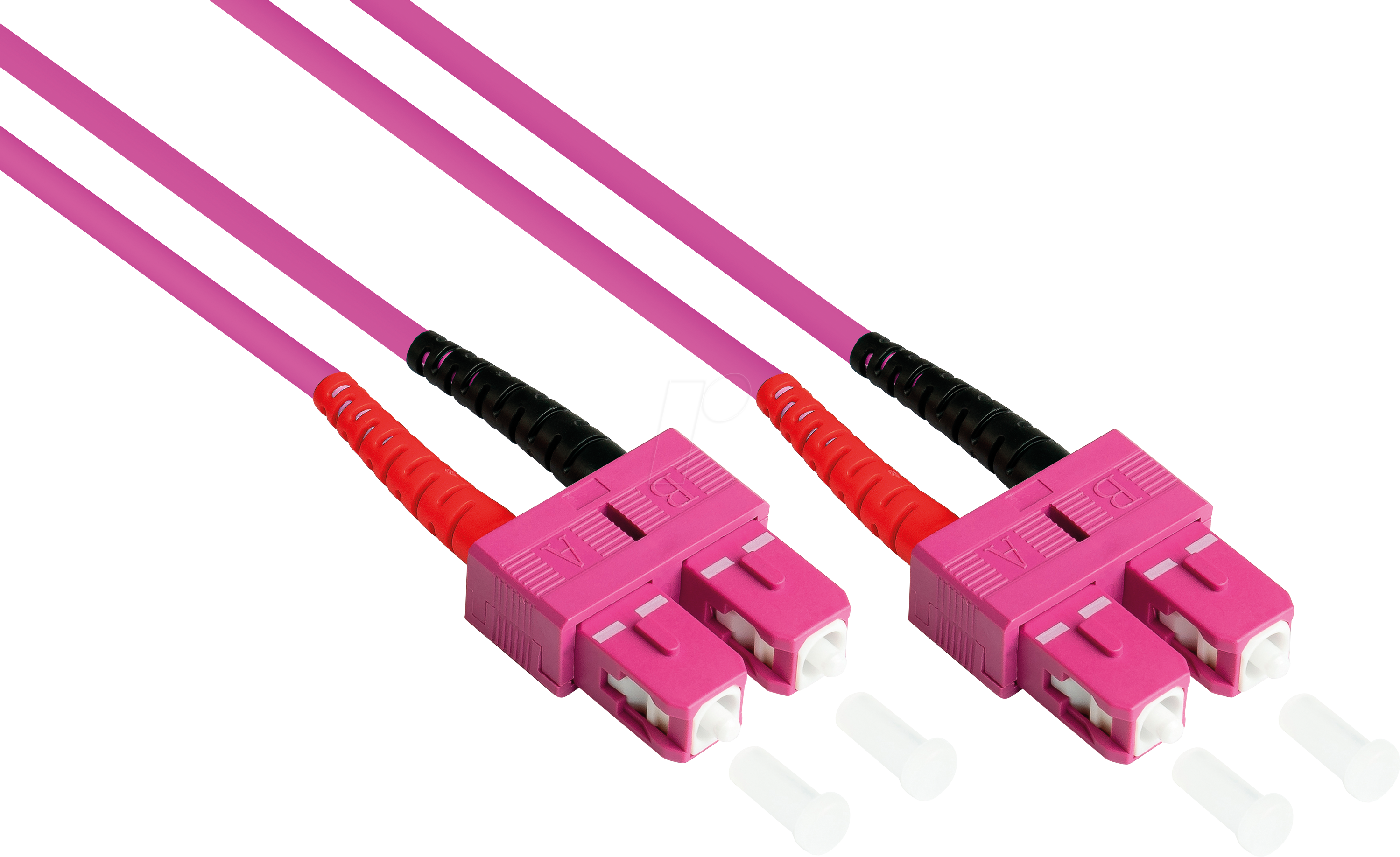 GC LW-815SC4 - Patchkabel LWL Duplex OM4 50/125µ SC/SC, 15 m, violett