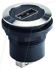 RRJVA USB AA - USB 2.0-Buchse auf Buchse - Typ A, Edelstahl