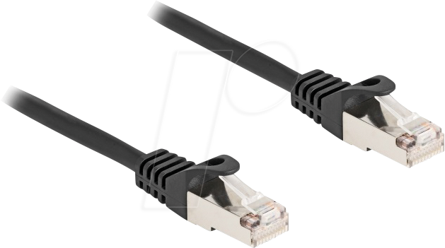 DELOCK 80185 - RJ50 Kabel, Stecker / Stecker, S/FTP, 0,25 m, schwarz