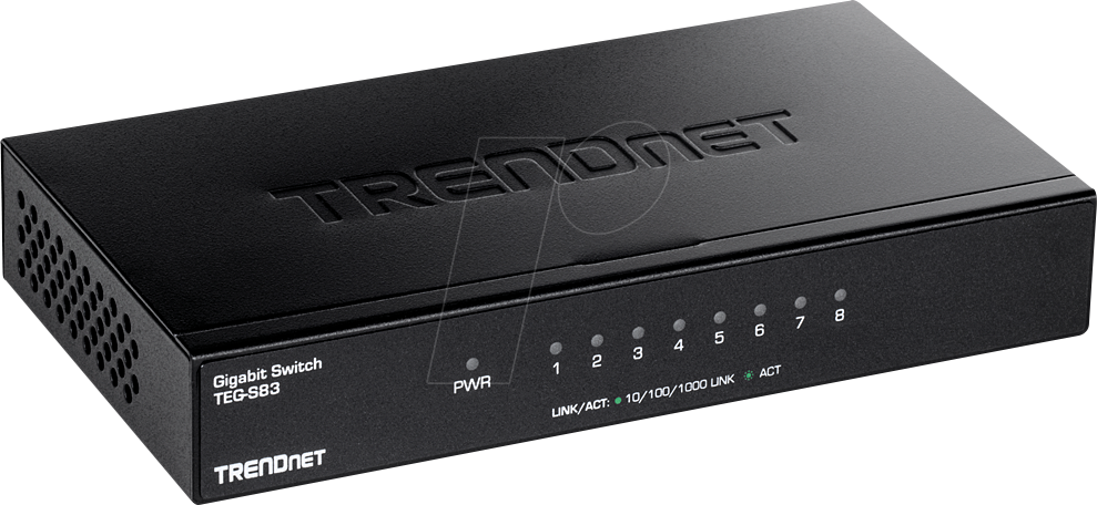 TRN TEG-S83 - Switch, 8-Port, Gigabit Ethernet