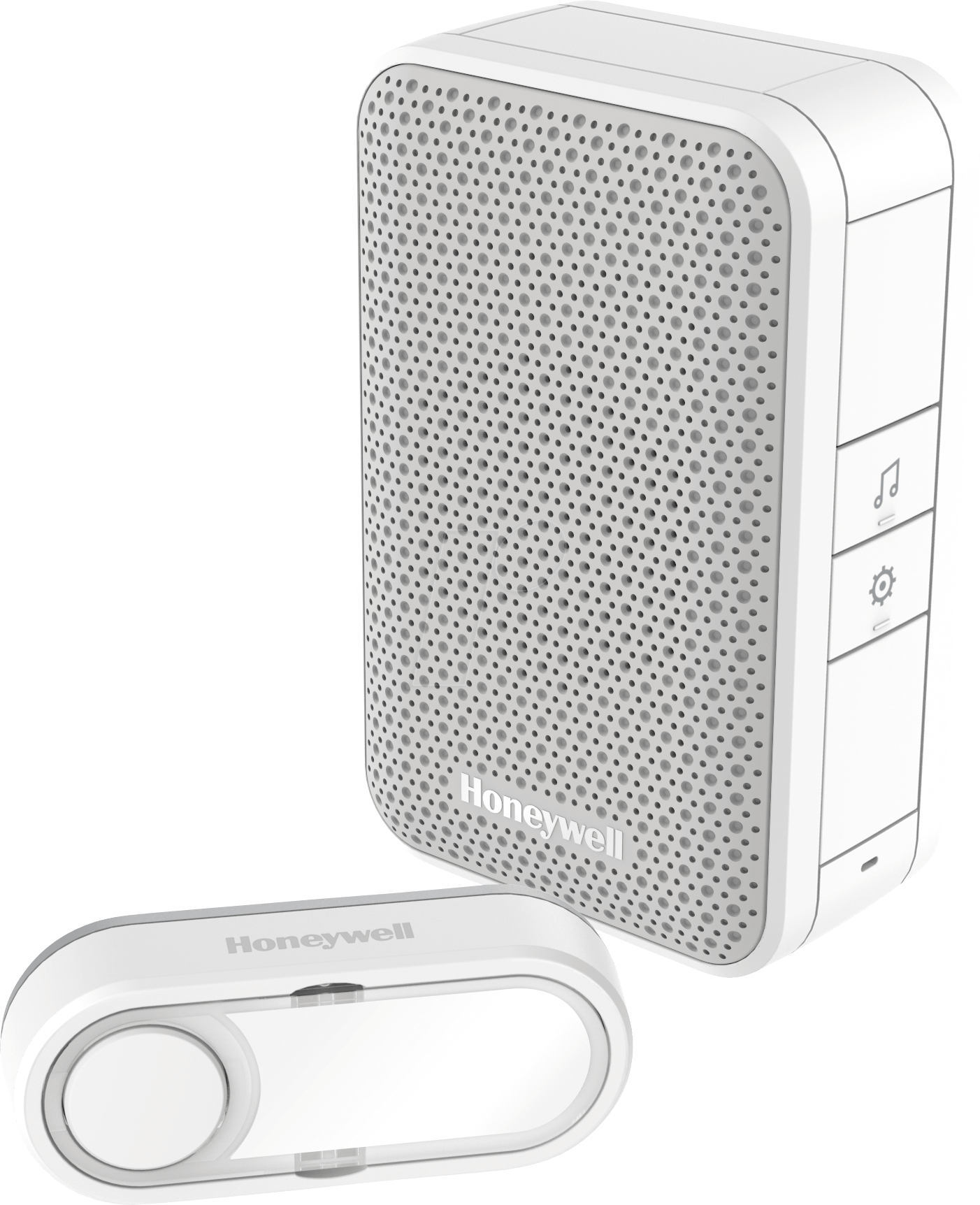 HONEY DC311S - Funk-Gong mit Klingeltaster, weiß