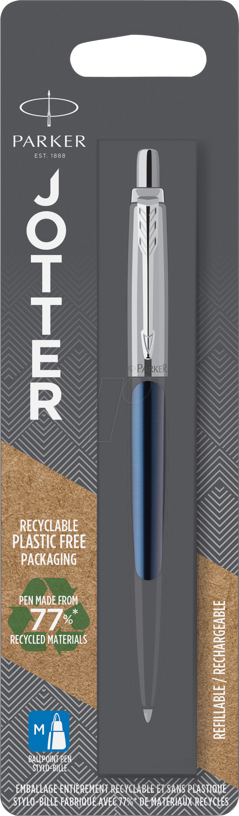 PARKER 1953209 - Kugelschreiber, blau, M, Jotter Royal Blue C.C. - 1er Blister