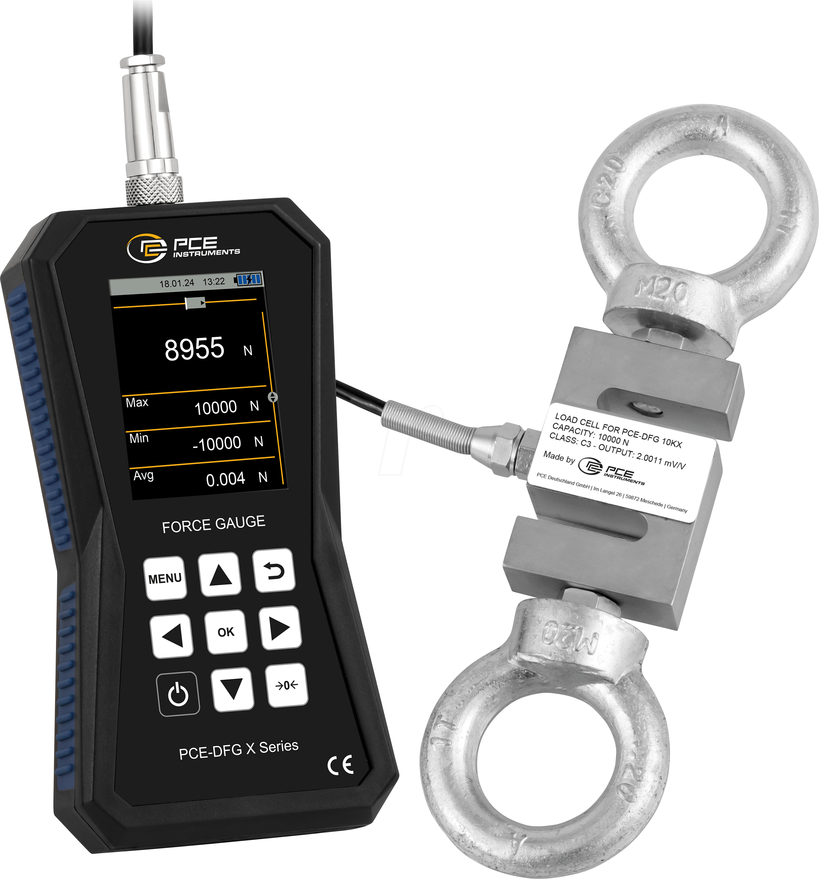 PCE DFG 10K X - Kraftmessgerät PCE-DFG 10K X, 0 - 10 kN