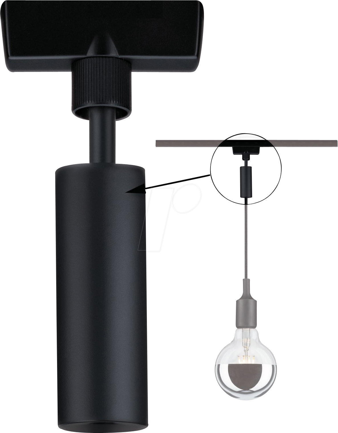 PLM 96914 - URail Pendeladapter Universal, max. 50 W, schwarz