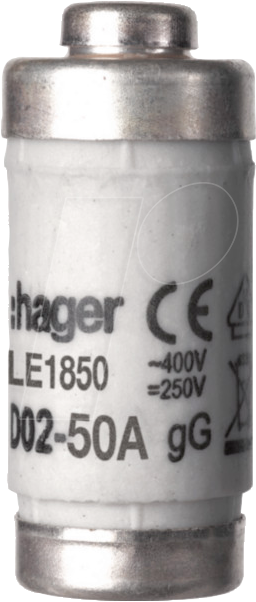 HAGER LE1850 - Sicherungseinsatz D02 E18 50A 400V gG mit Kennmelder