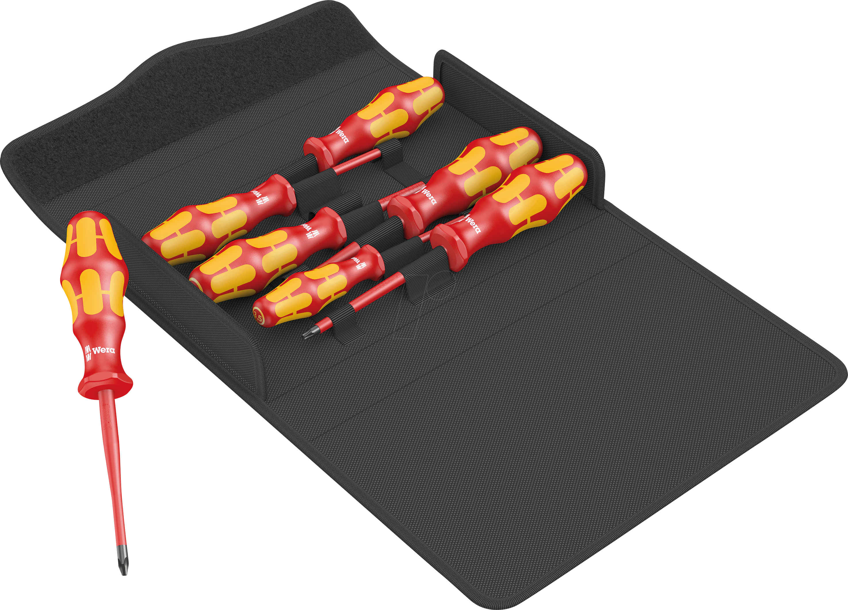 WERA 05136013001 - Schraubendrehersatz Kraftform 100 iS, gemischt, 7-teilig