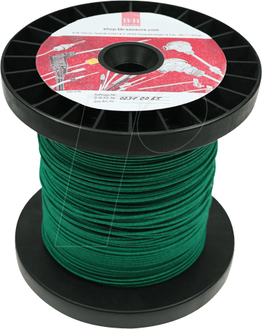 0231 0064-100M - Thermodraht 2 x 0,20 mm, Typ K NiCr-Ni, Glasseide, 100 m