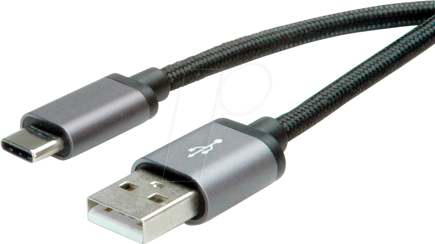 Thumbnail - ROLINE 11029029 - Sync- & Ladekabel, USB-A -> USB-C™, 3,0 m, schwarz