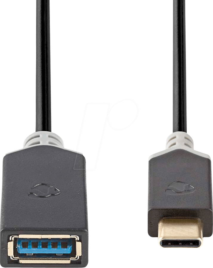 N CCBW61710AT015 - USB 5 Gb/s Kabel, Stecker Typ C > A-Buchse, 0,15 m, Anthrazit