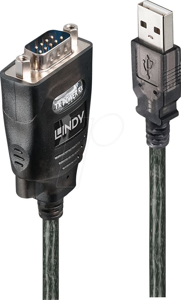 LINDY 42686 - USB 1.1 Konverter, A Stecker auf RS-232, COM-Speicher, 1,1 m