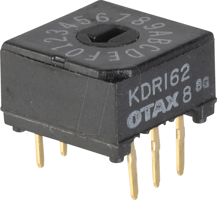 KDR 16 - Dreh-Codierschalter, 16 Positionen, vertikal