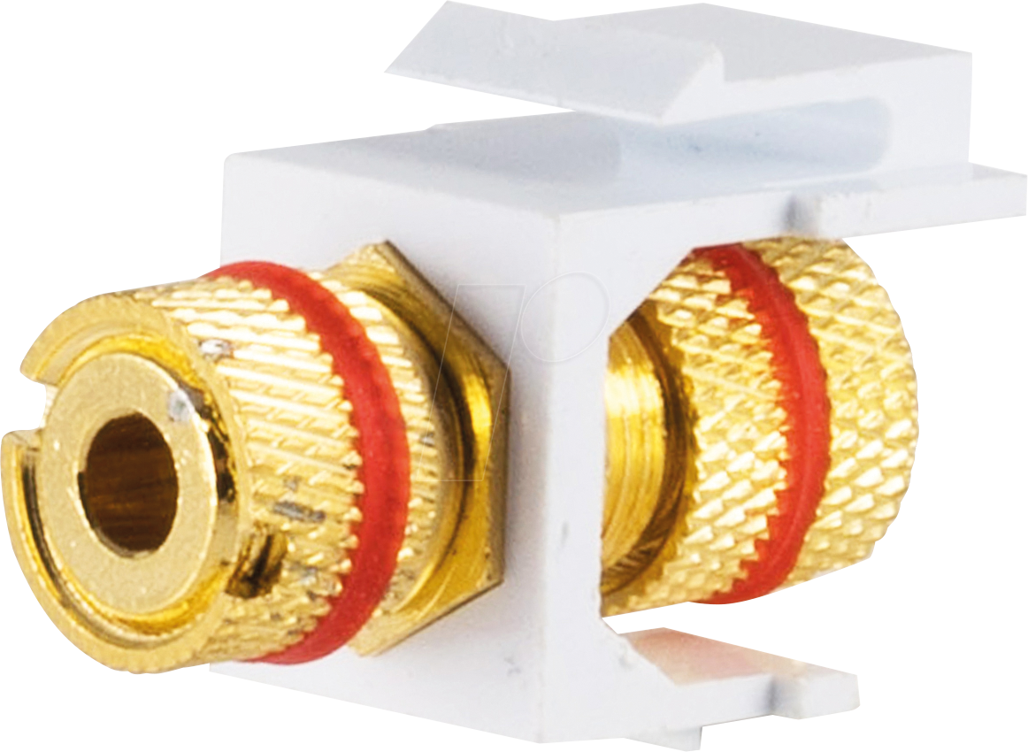 SHVP BS08-10063 - Keystone Audio Bananen-Buchse > Buchse, vergoldet, rot