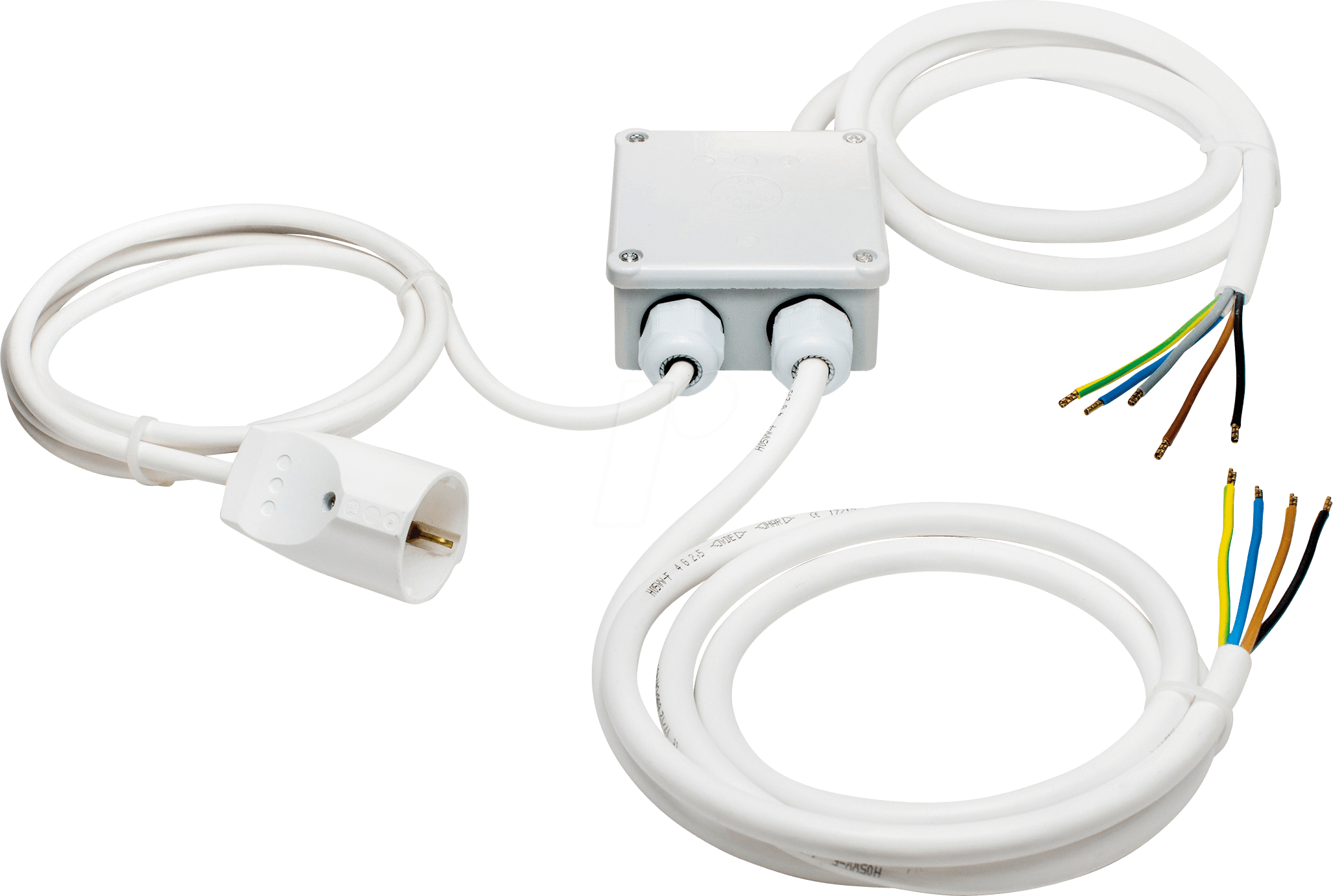 HEIT 500580 - Küchenanschlussbox, Herdanschlusskabel, 2 / 2 / 2 m