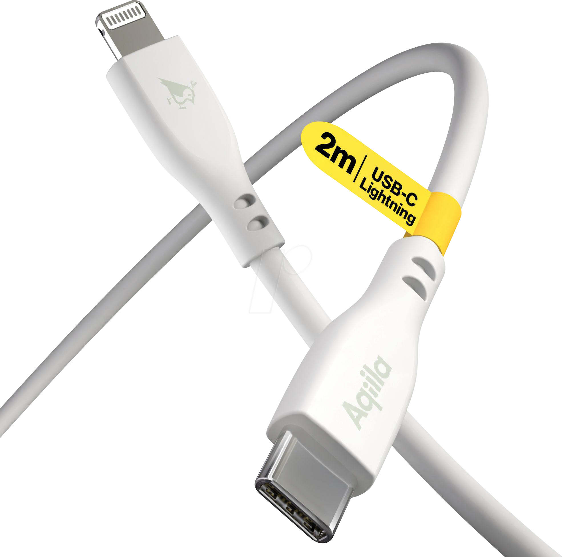 AQIILA 4SI843 - Lade-/ Sync- Kabel, USB C Stecker > Lightning, 2 m