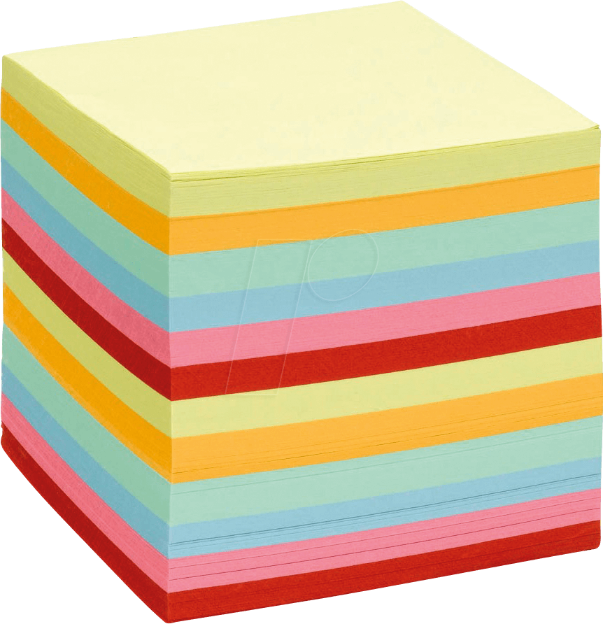 NTB 700FS - Notizblock 90 x 90 mm, 700 Blatt, farbsortiert