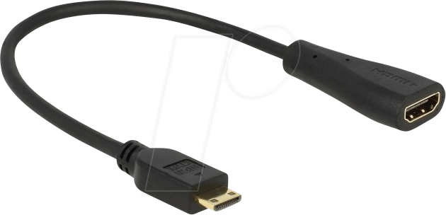 DELOCK 65650 - HDMI Mini-C Stecker > A Buchse, 1080p, 23 cm