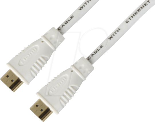 ICOC-HDMI4010NWT - HDMI mit Ethernet Kabel, weiß, 1m