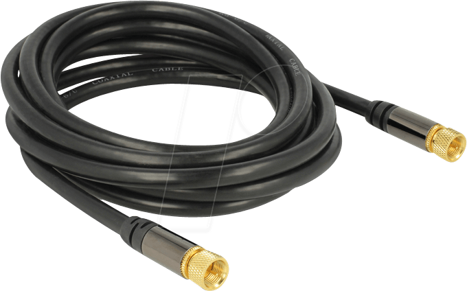 DELOCK 88920 - Anschlusskabel, F-Stecker, 3 m