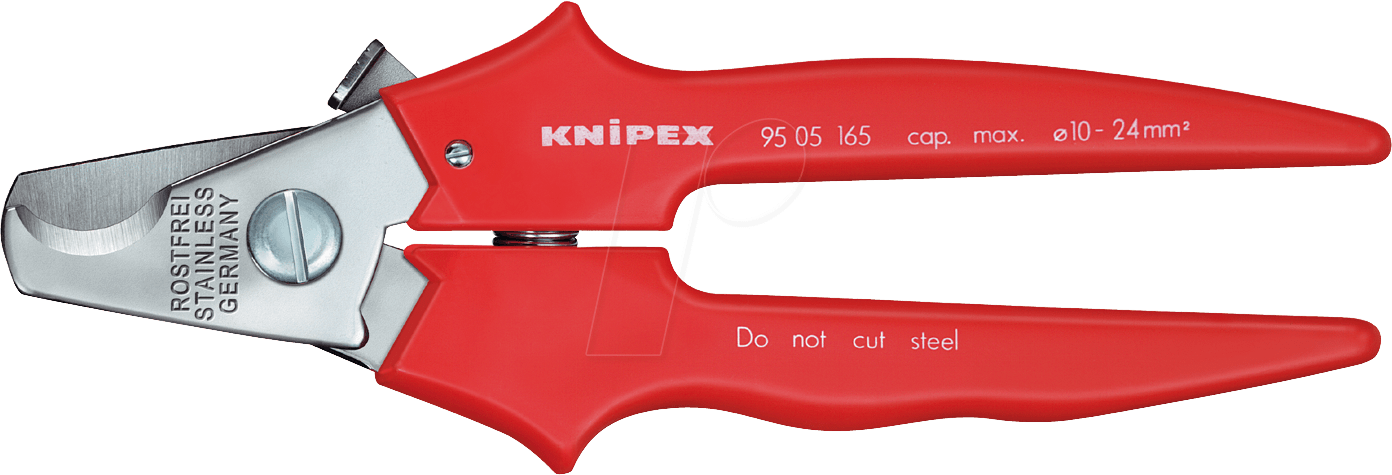 Thumbnail - KN 95 05 165 - Kabelschere, 165 mm, für Cu und Al-Kabel, Ø 10,0 mm, 24,0 mm²