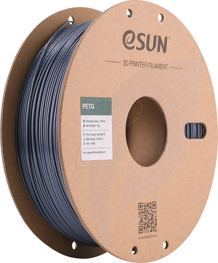 ESUN 72262126 - Filament, PETG, 1,75 mm, grau, 1 kg