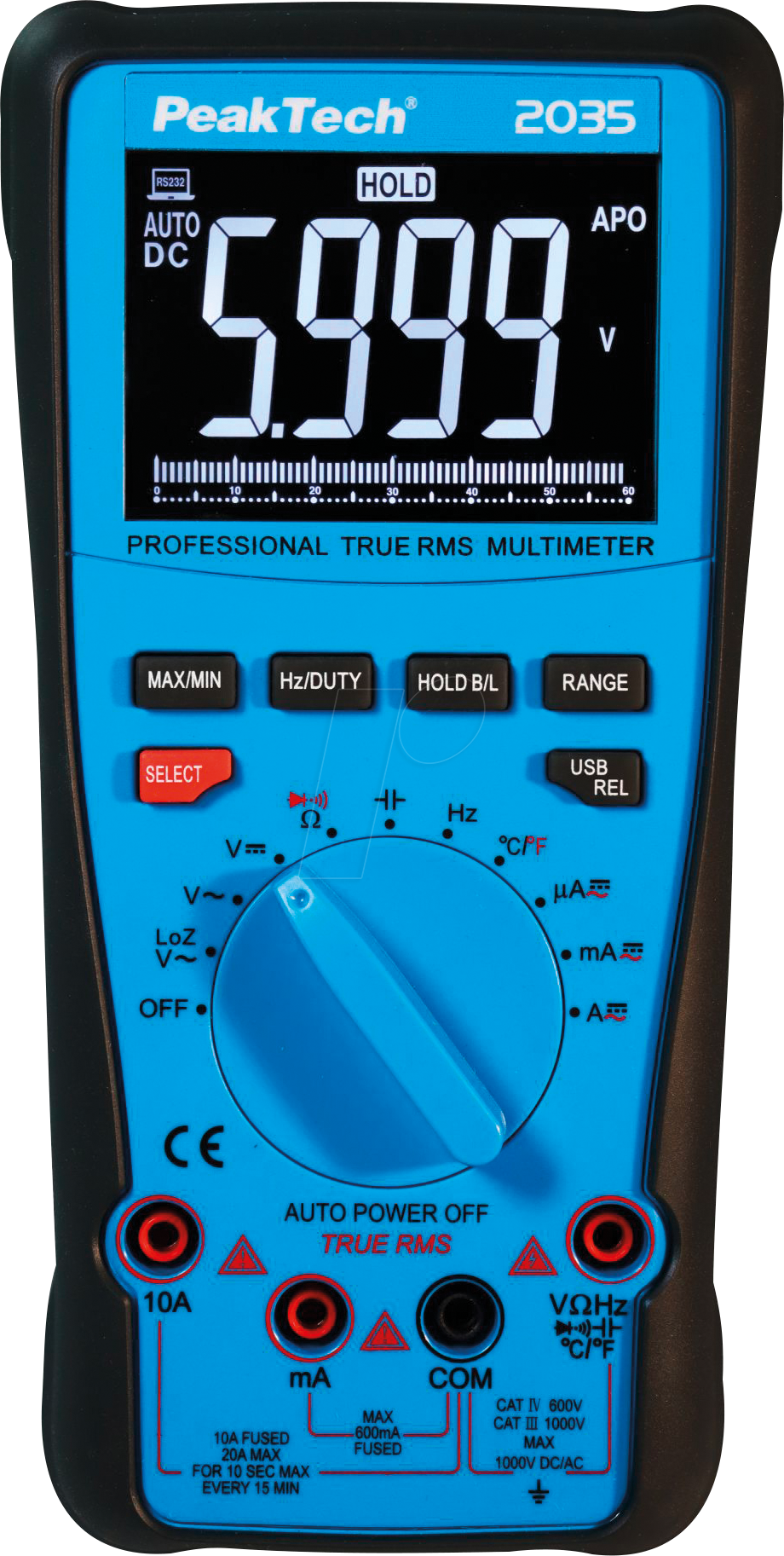 PEAKTECH 2035 - Multimeter, digital, 6000 Counts, TRMS, USB