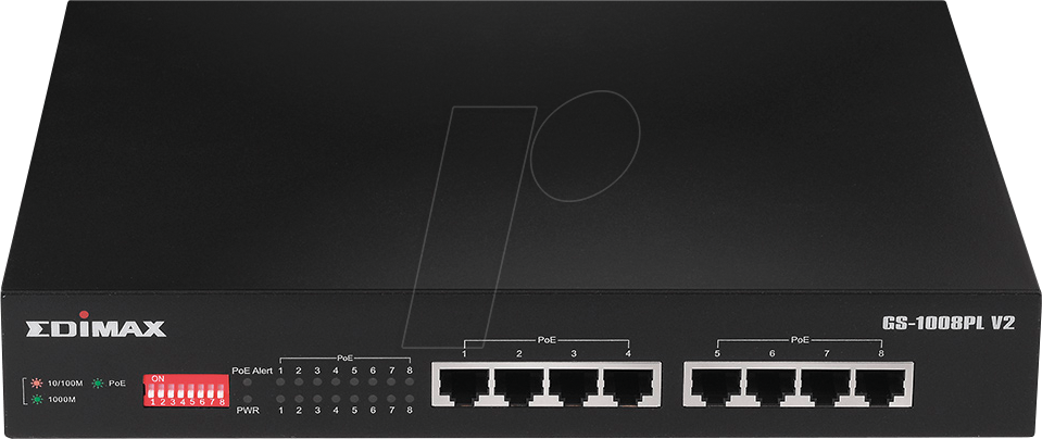 EDI GS-1008PL V2 - Switch, 8-Port, Gigabit Ethernet, PoE+