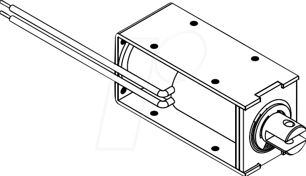 ITS-LS4035Z12 - Rahmenmagnet, 4035 Z, 12 V DC, 12,7 W, Zugmagnet mit Litze