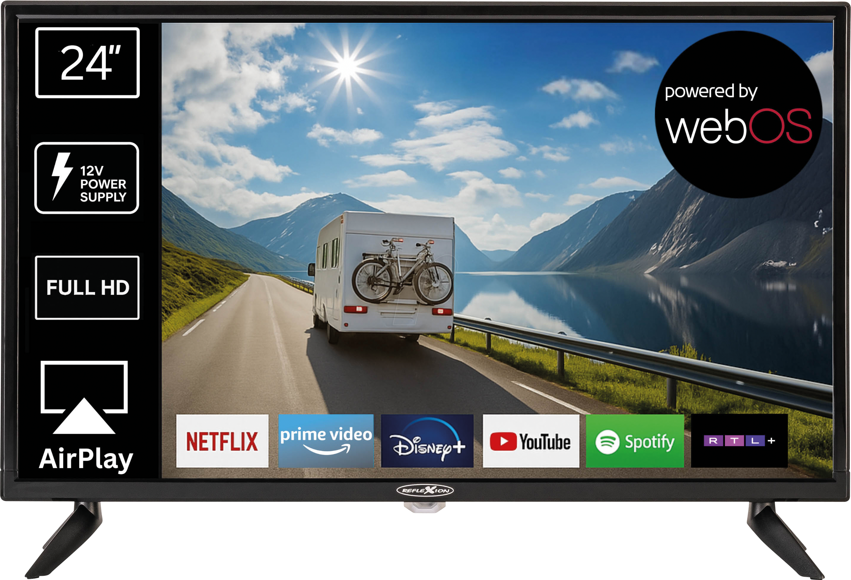 RXN LED24IBT - Smart LED-TV, 24'', mit Bluetooth, WLAN