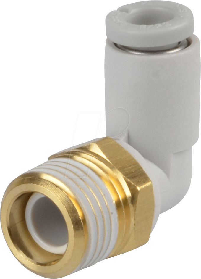 KQ2L04-01AS - Steckverschraubung, gewinkelt, 360° schwenkbar, R1/8 Ø 4 mm