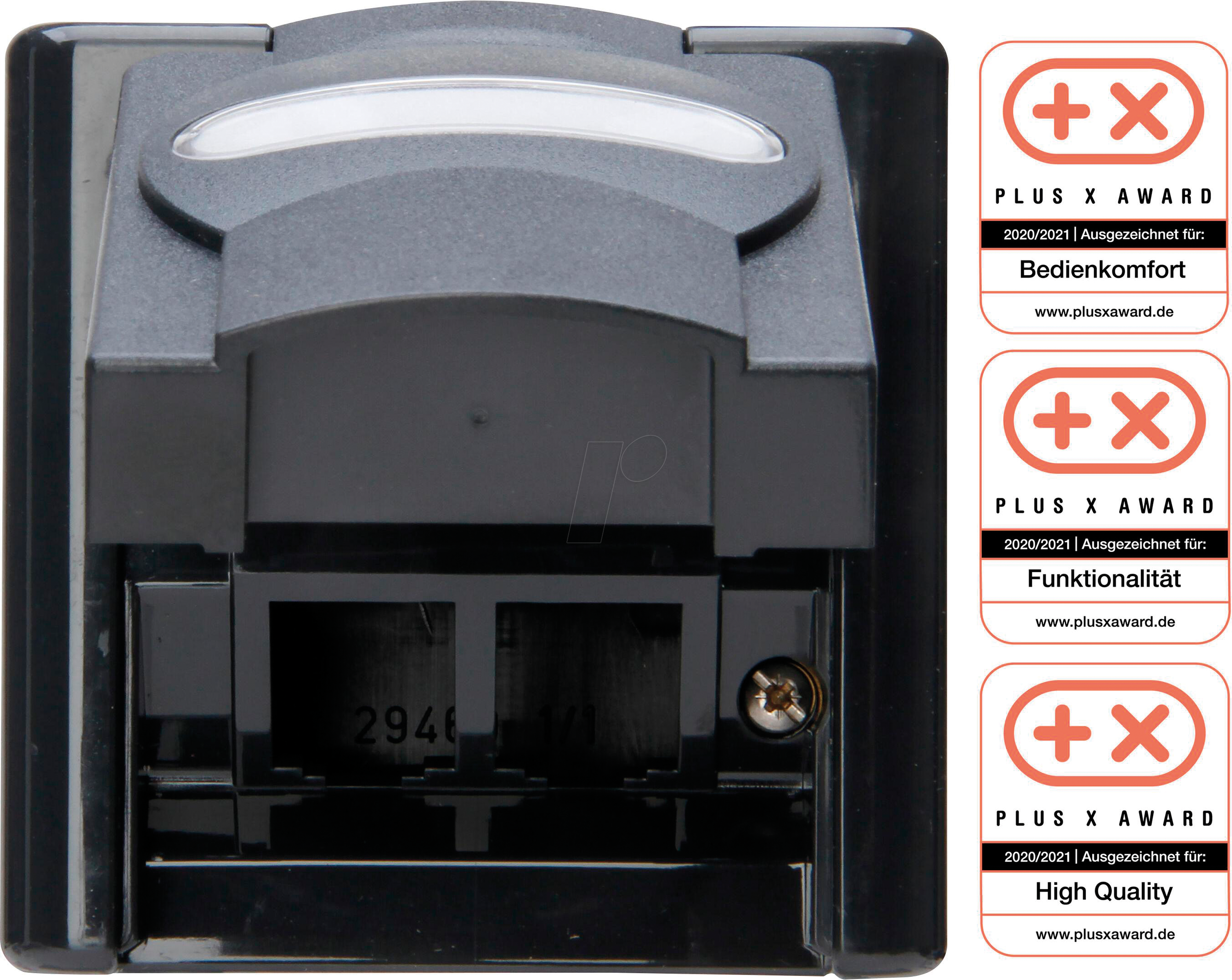 EL BE 109915001 - BLUE ELECTRIC - AP-FR Leergehäuse, für 2 CAT Module, anthrazit