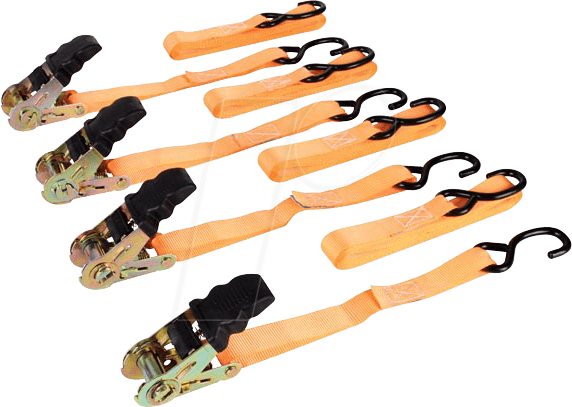 Thumbnail - VEL ARAT2554 - Anhänger - Spanngurt, 5m, 25mm, 500kg, 4er-Pack